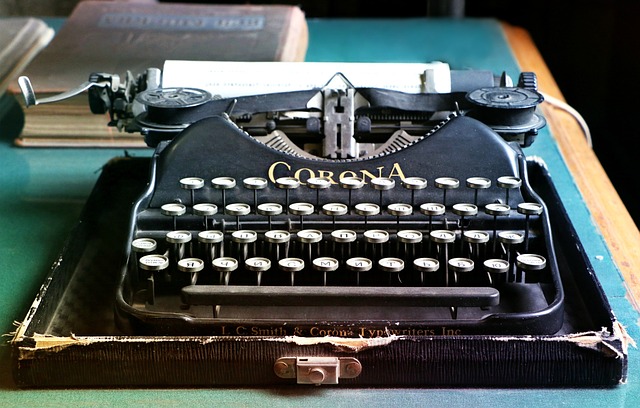 typewriter, letters, antiques