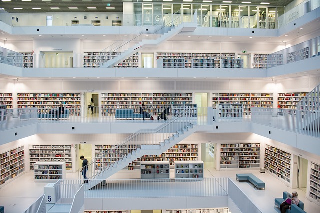 library, architecture, books